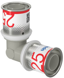 Uponor S-Press Plus Winkel 90° - Press x Press - 25mm x 25mm - PPSU - Kiwa