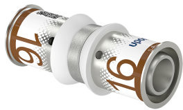 Uponor S-Press Plus Verbindung - Press x Press - 16mm x 16mm - Messing - Kiwa