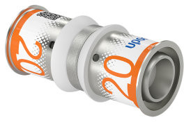 Uponor S-Press Plus fitting - press x press - 20mm x 20mm - brass - Kiwa