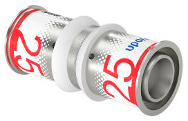 Uponor S-Press Plus fitting - press x press - 25mm x 25mm - brass - Kiwa