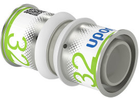 Uponor S-Press Plus Verbindung - Press x Press - 32mm x 32mm - PPSU - Kiwa