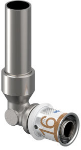 Uponor S-Press Plus Übergangswinkel - Steck x Press - 15mm x 16mm - L = 350mm - Smart Radi - Kiwa