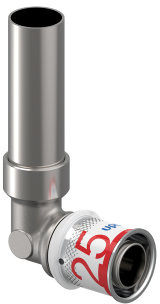 Uponor S-Press Plus Übergangswinkel - Steck x Press - 22mm x 25mm - L = 250mm - Smart Radi - Kiwa