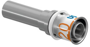 Uponor S-Press Plus Pressfitting mit Kupferübergang - Press x Press - 12mm x 16mm - Messing - Kiwa