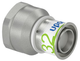 Uponor S-Press Plus Schraubkupplung - Innengewinde x Press 1-1/4" x 32mm - Messing - Kiwa