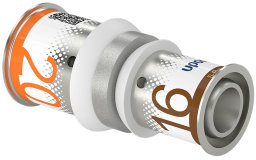 Uponor S-Press Plus Übergangskupplung - Press x Press - 20mm x 16mm - Messing - Kiwa