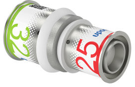 Uponor S-Press Plus transition fitting - press x press - 32mm x 25mm - brass - Kiwa