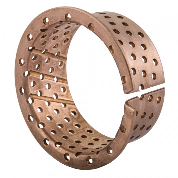 Sliding bearing Flanged - Cylindrical Bearing - BRO-MET L - Bronze - 80/85/100-2.5x60 mm