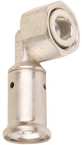 Henco - Übergang Knie 90° - Presse x mutter - 16mm x 1/2“ - Edelstahl