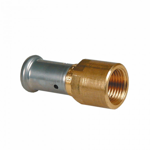 Henco - Fitting - press x female thread - 32mm x 1-1/4" - brass