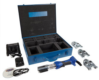 Henco - Akku-Presse - im Koffer - TH-Profil - 16mm - Metall