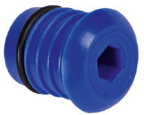 Henco - Abschlussstopfen - 26mm - blau - Kunststoff