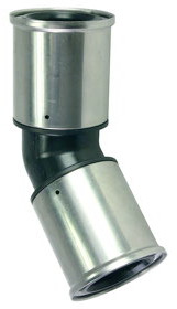 Henco - Knie 45° - Press x Press - 50mm x 50mm - PVDF