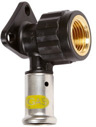 Henco - Wandplatte - Gas - Press x Innengewinde - 16mm x 1/2" - PVDF