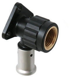 Henco - Wandplatte - Press x Innengewinde - 16mm x 1/2" - PVDF