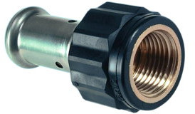 Henco - Schraubkupplung - Press x Innengewinde - 40mm x 1-1/4" - PVDF