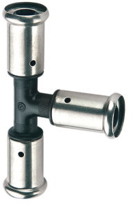 Henco - T-piece 90° - press x press x press - 32mm x 32mm x 32mm - PVDF
