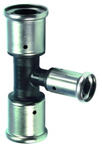 Henco - transition T-piece 90° - press x press x press - 50mm x 40mm x 50mm - PVDF