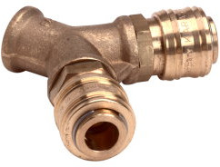 Euroline - 2-Wege-Schnellkupplung - Innengewinde - 3/8" - Messing