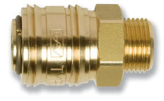 Euroline - Schnellkupplung - Außengewinde - 1/4" - Messing