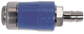 Euroline - Safety fitting with hose tail - pitch - 10mm - aluminum