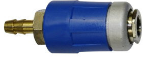 Euroline - Safety fitting with hose tail - pitch - 8mm - aluminum