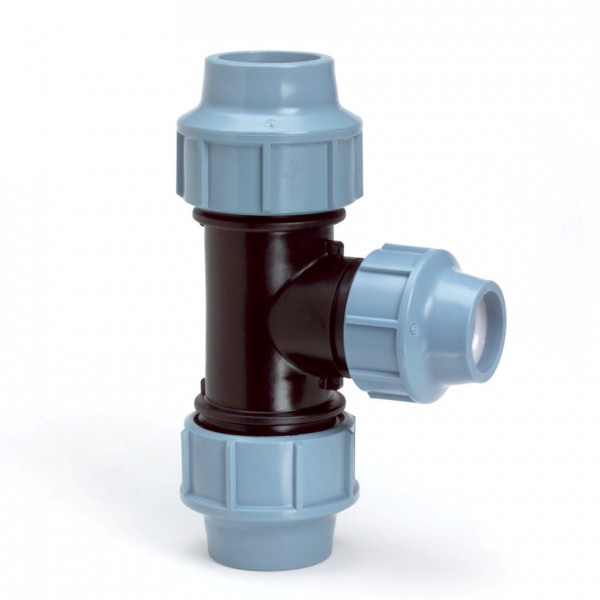 Reduzier T-Stück für PE/tyleen - 63x50mm - 16 bar