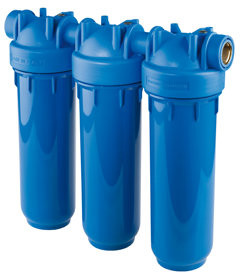 Atlas Filtri - filter housing - blue clock - type DP 10 Trio OT AB - female thread x female thread - 1/2" x 1/2" - brass