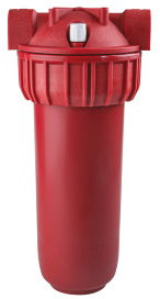 Atlas Filtri - Filtergehäuse - roter Griff - Typ Senior Plus HOT 3P BFP SX AB - Innengewinde x Innengewinde - 1" x 1"