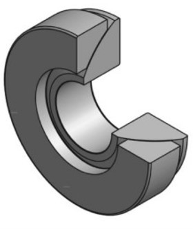 Axial Joint Bearing GX80T - *GE80AW - *GX80F - 80 x 180 x 43,5 x 38mm