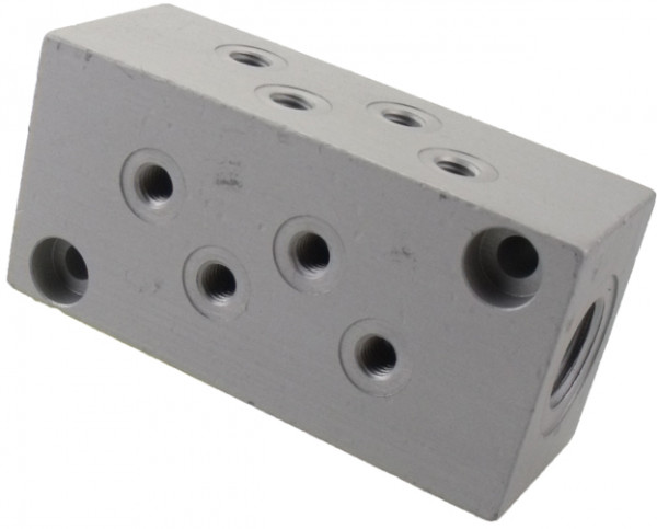 Aluminum distribution block 8-fold G3/4" (8 x 1/2")