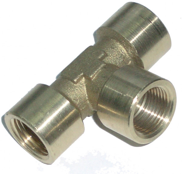 TEE-F.F.F. G1/4" BLANK Messing