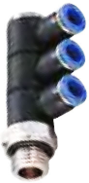 Triple connection 6mm x G1/2