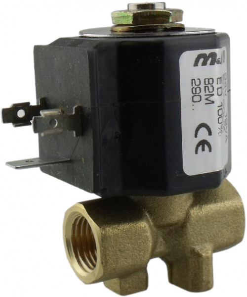 2/2-way solenoid valve 1/4 NC - 24Vac 82M