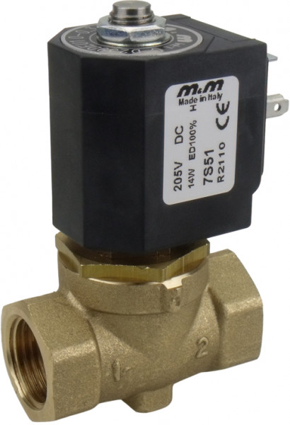 2/2-way solenoid valve G1/2" NC 205Vdc (7S51)