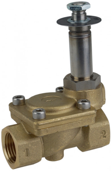 2/2-Wegeventil indirekt 1/2" NC Ms/Viton