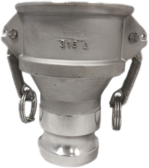 Camlock coupling - Male x Female - DN50 x DN80 - Stainless Steel 316