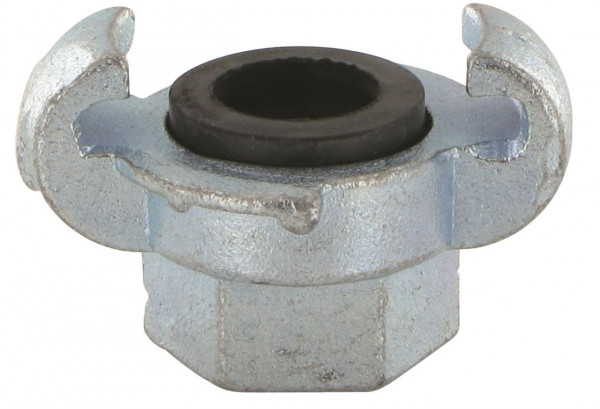 Klauenkupplung x Innengewinde - mit Sicherungsclip - 42mm x 1/2" - Stahl