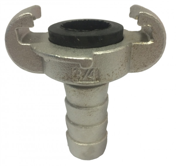 Klauenkupplung x Schlauchtülle - mit NBR-Dichtung - 42mm x 20,5mm - Edelstahl 316