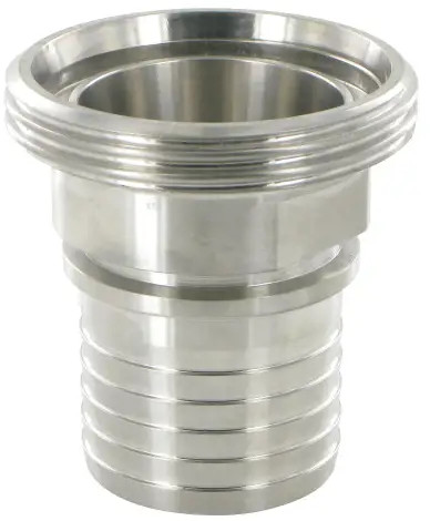 Dairy Fitting - DIN 11851 - Hose Thread - Male - DN65 x 63mm - Stainless Steel 316