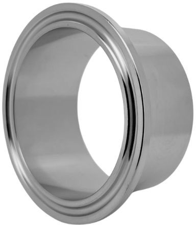 Tri Clamp Fitting - DIN 32676 - Welding ferrule - Long - 1/2" x 12,7mm (Fl. 25.0) - Rough <0.8µm - Inch