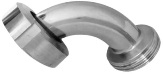 Milchrohrverschraubung - DIN 11851 - Bogen 90° - Gewinde x Kegelstutz - DN80 x DN80 - Edelstahl 316