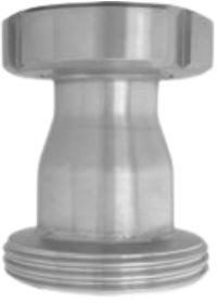 Milchrohrverschraubung - DIN 11851 - Reduzierstück - Gewinde x Kegelstutz - DN65 x DN40 - Edelstahl 304