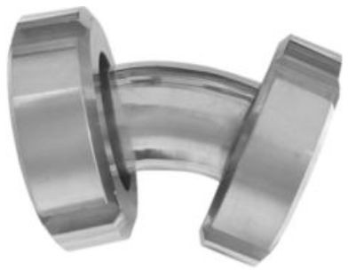 Dairy Fitting - DIN 11851 - Elbow 45° - Liner x Liner - DN25 x DN25 - SS 316