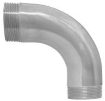 Milchrohrverschraubung - DIN 11851 - Bogen 90° - AG x AG BSPP flachdichtend - 3" x 3" - RVS 316