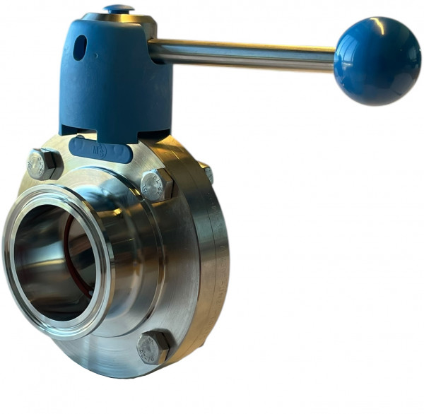 Tri Clamp Verschraubung - DIN 32676 - AbsperVentile - Clampstutzen - DN40 - Edelstahl 304 - Dichtung Silicone - DIN