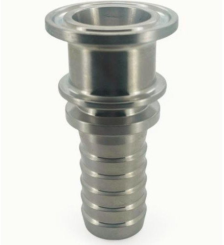 Tri Clamp coupling - DIN 32676 - Hose tail 65mm - Flange size 77.5mm - With collar - RVS316 - DIN