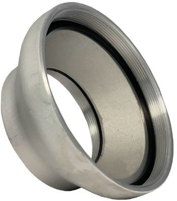 Guillemin reducer - flat sealing - Female thread x female thread - 6" x 4" - Aluminium