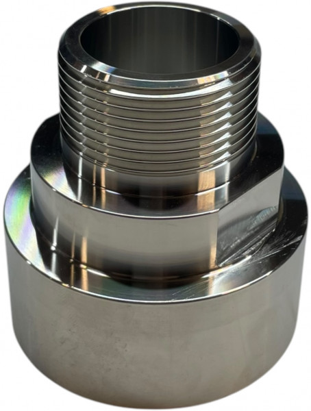 IBC Adapter nach BSPP-Außengewinde - Innengewinde x BSPP-Außengewinde - S60x6 x 1-1/2" - Edelstahl 316