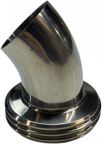 Milchrohrverschraubung - DIN 11851 - Bogen 45° - AG x Anschweißende - DN40 x 41mm - ohne Dichtung - Edelstahl 316